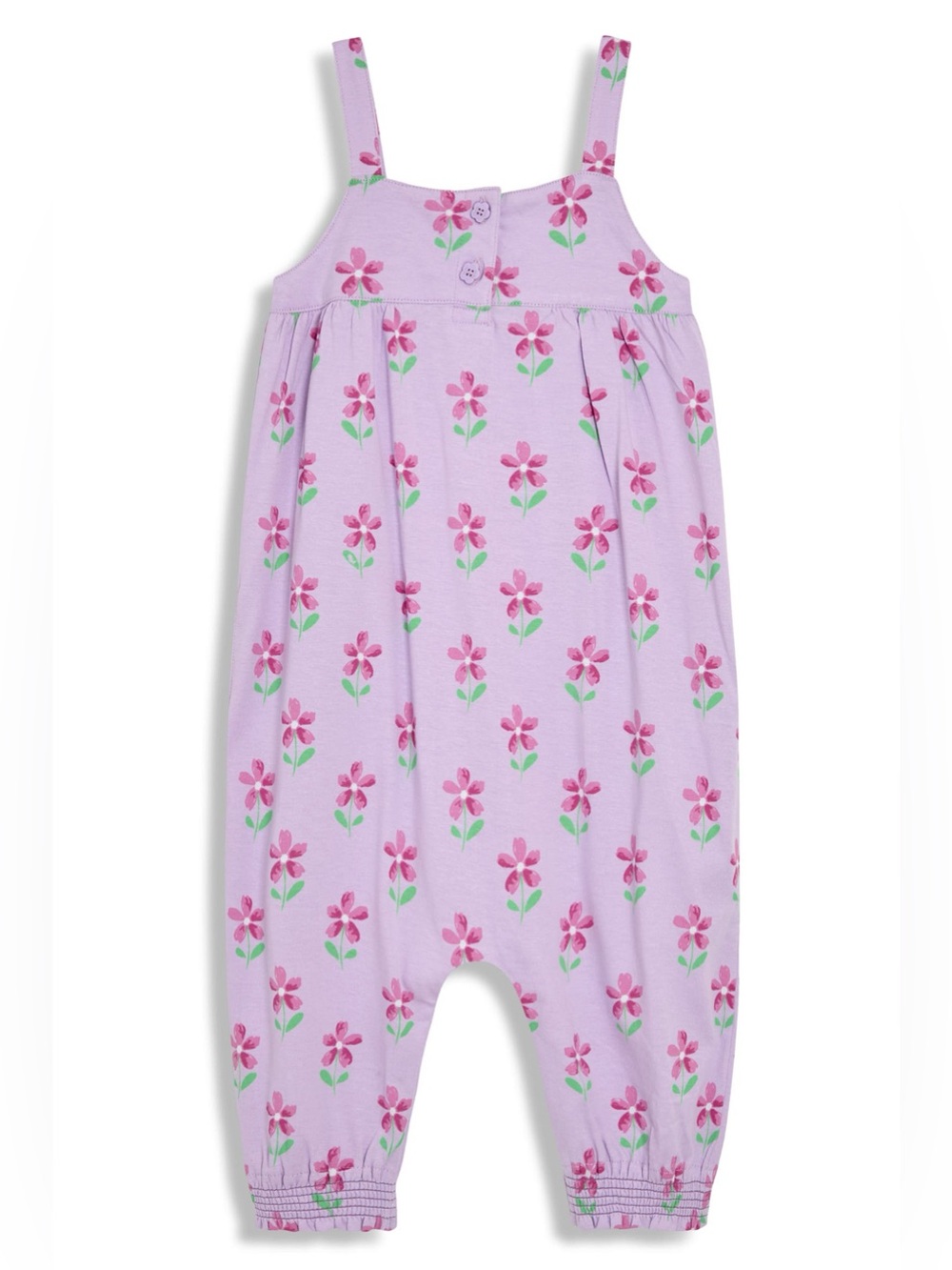 Jojo Maman Bebe Lavender Floral Sleeveless Baby Romper